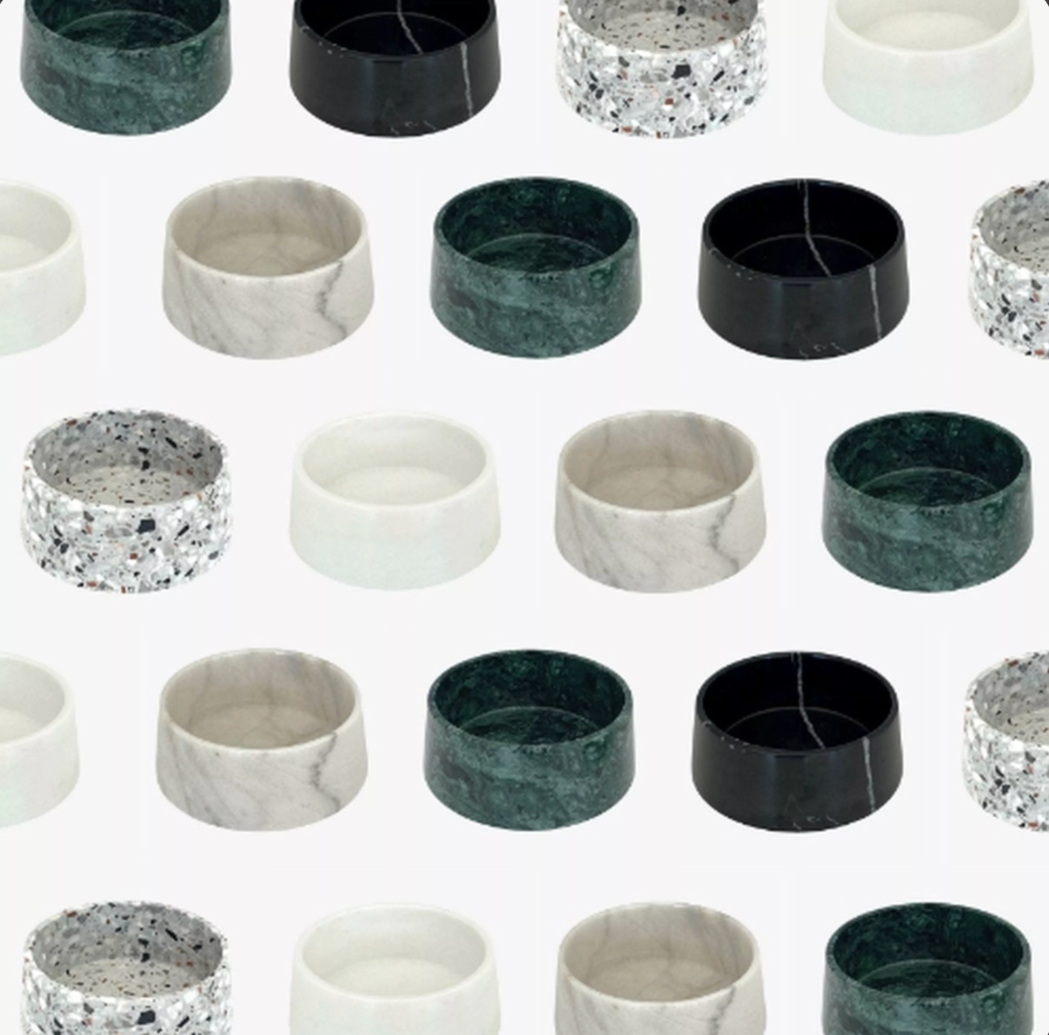 Dark Green Marble Dog Bowl