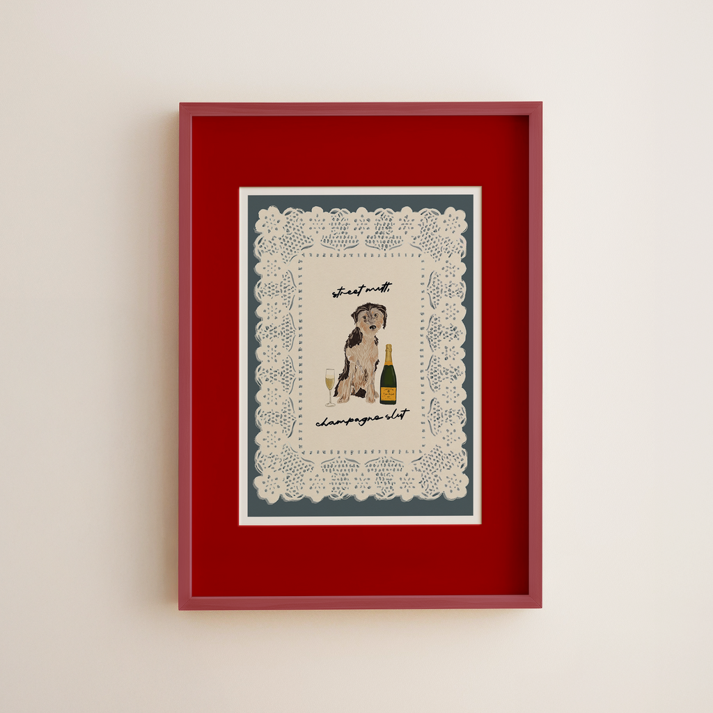 Street Mutt, Champagne Slut - Mixed Breed Print