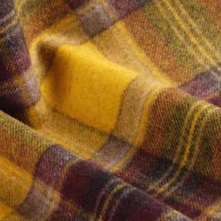 Handmade British Heritage Dog Coat — Yellow Tweed Coat