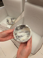 Calacatta Viola Marble Dog Bowl