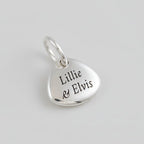 Pet Paw Print Personalised Silver Charm