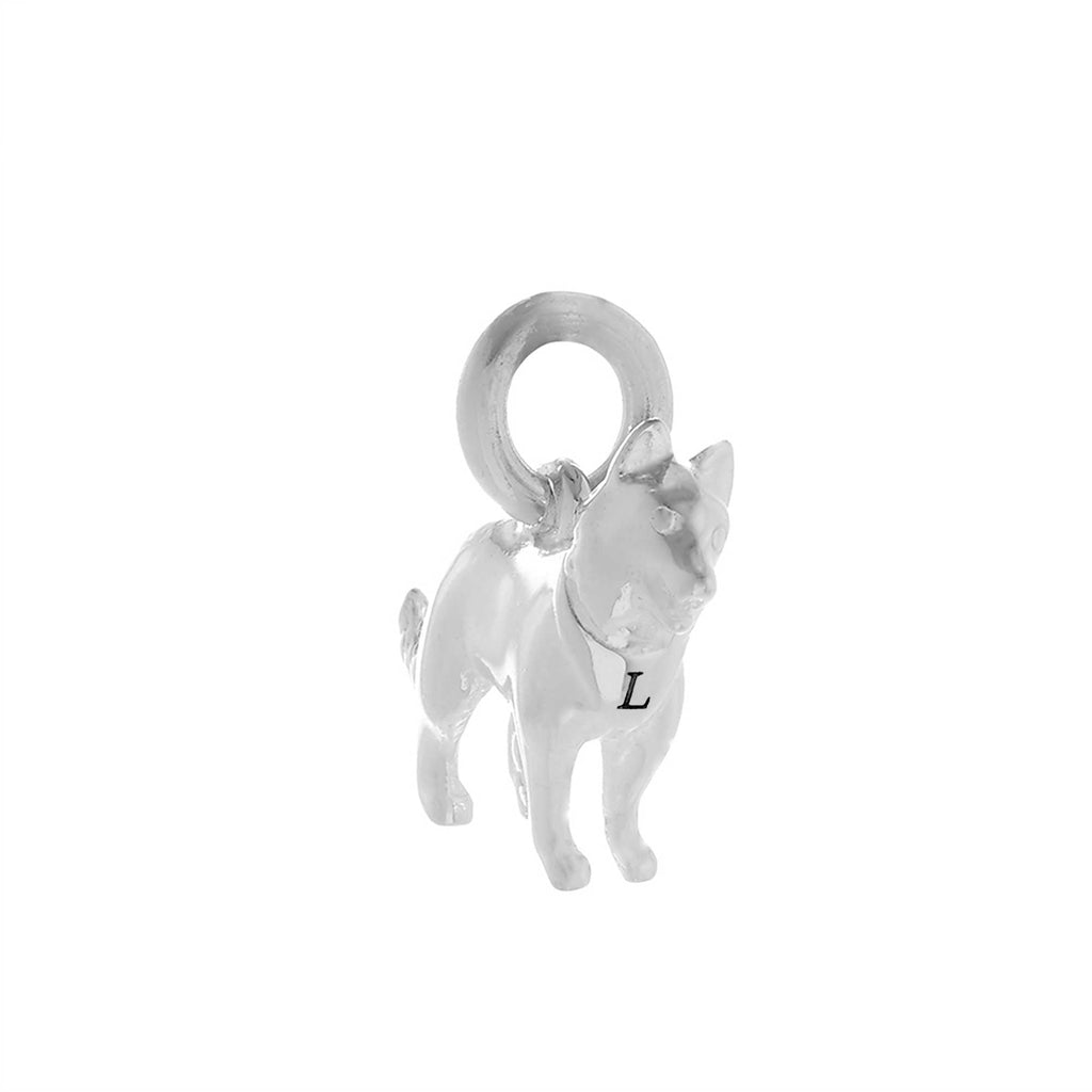 Border Collie Silver Dog Charm