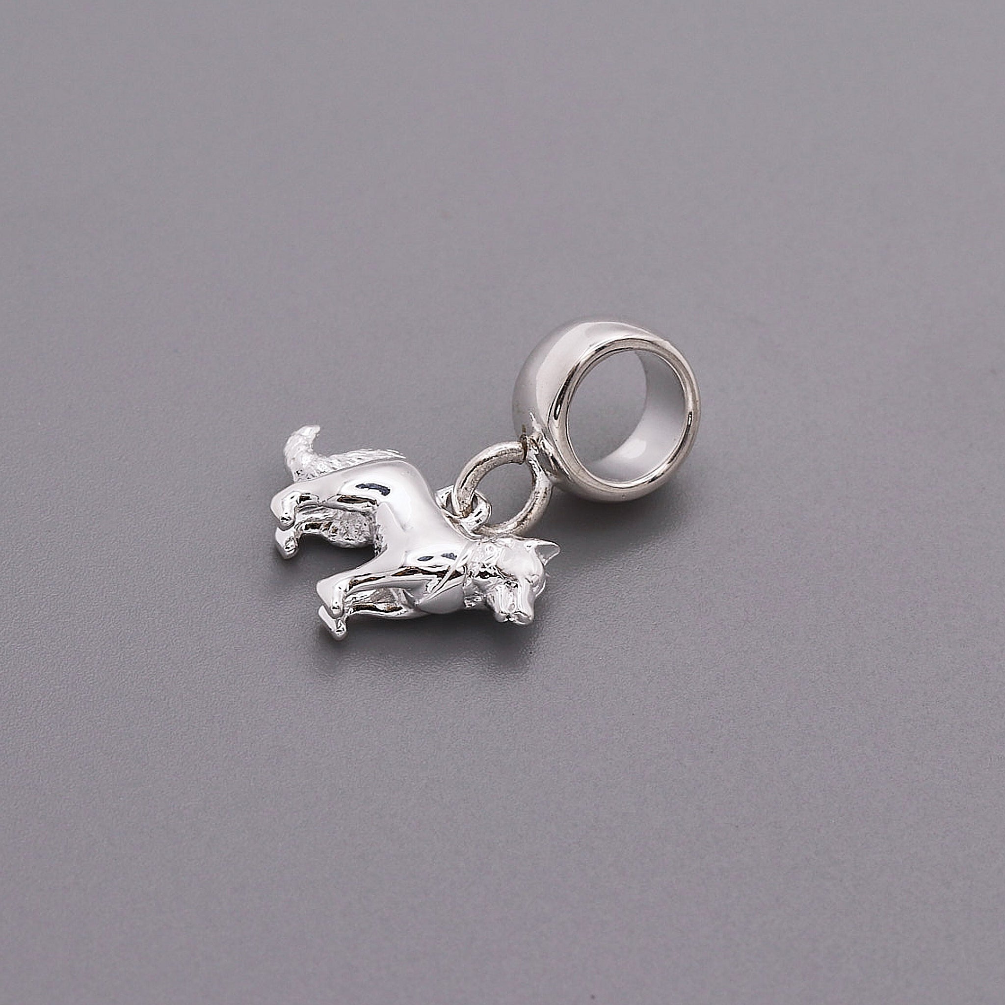 Border Collie Silver Dog Charm