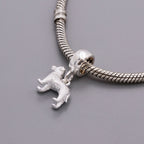 Border Terrier Silver Dog Charm