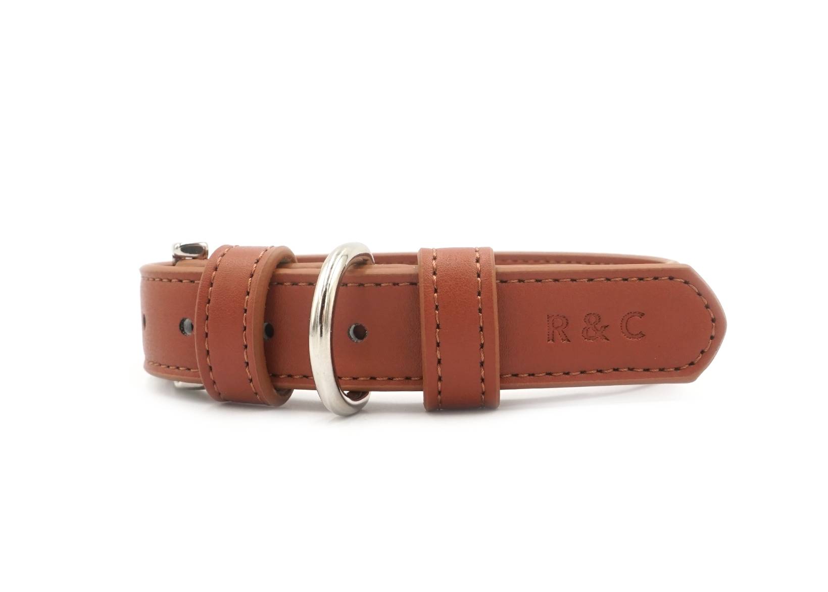 Brown Leather Dog Collar