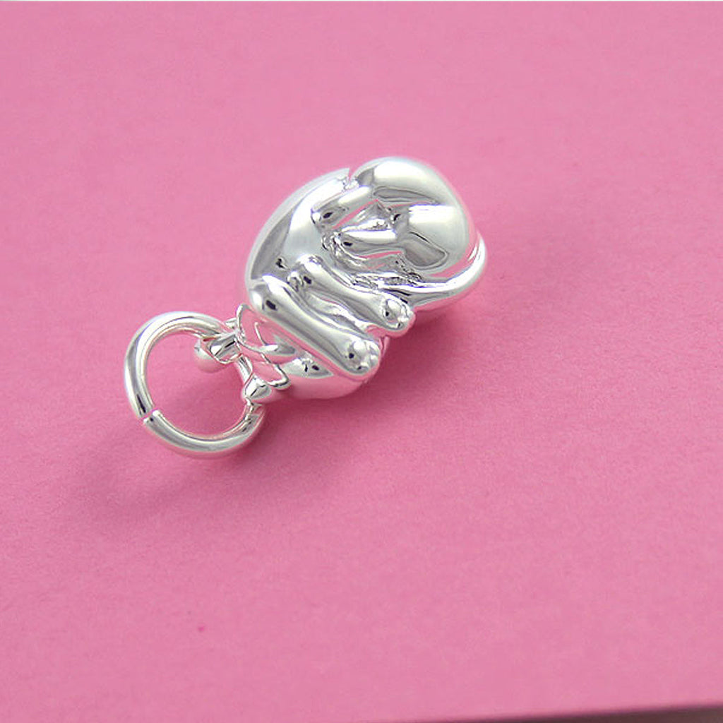 Cat Silver Charm