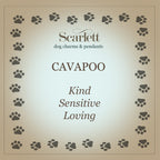 Cavapoo Silver Dog Charm