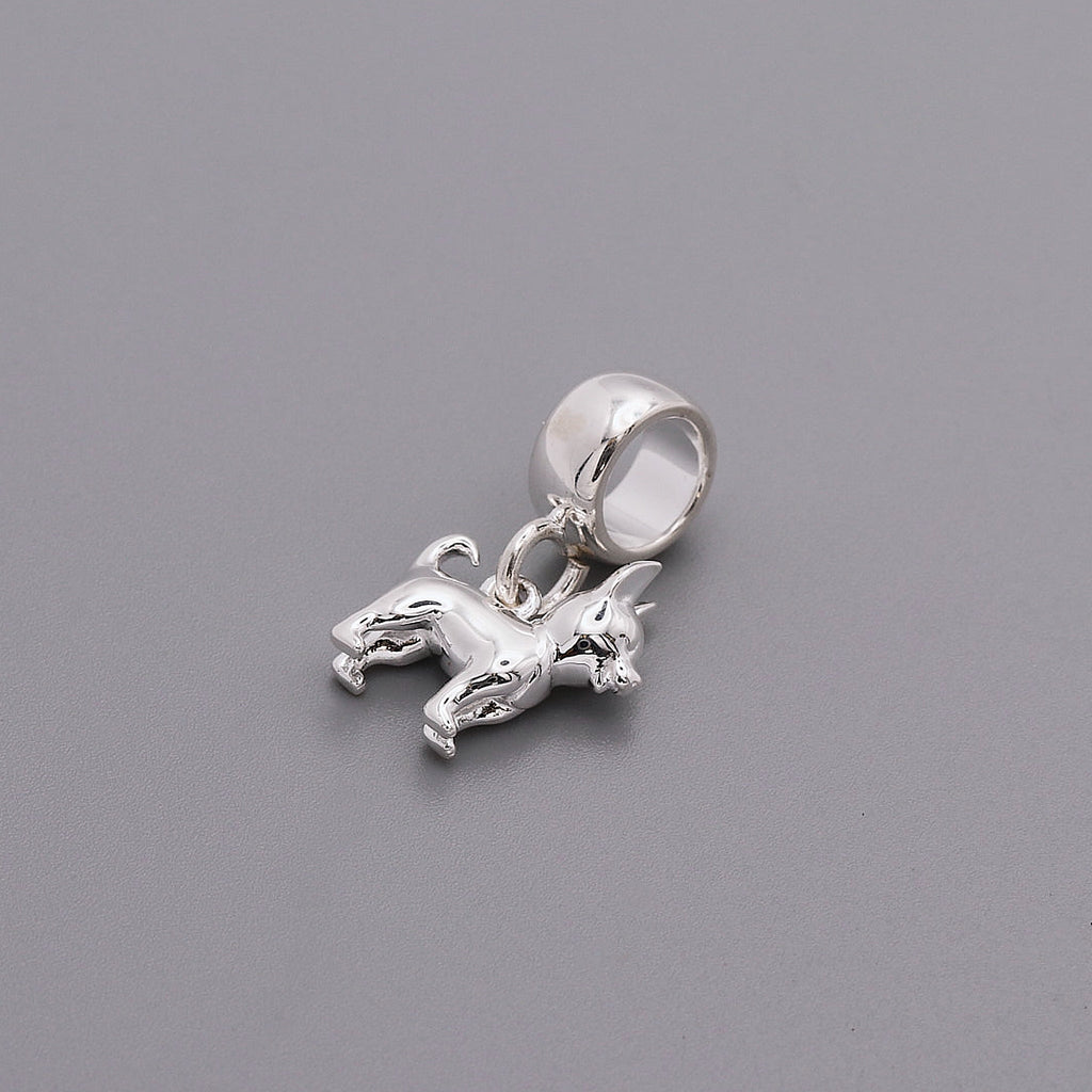 Chihuahua Silver Dog Charm
