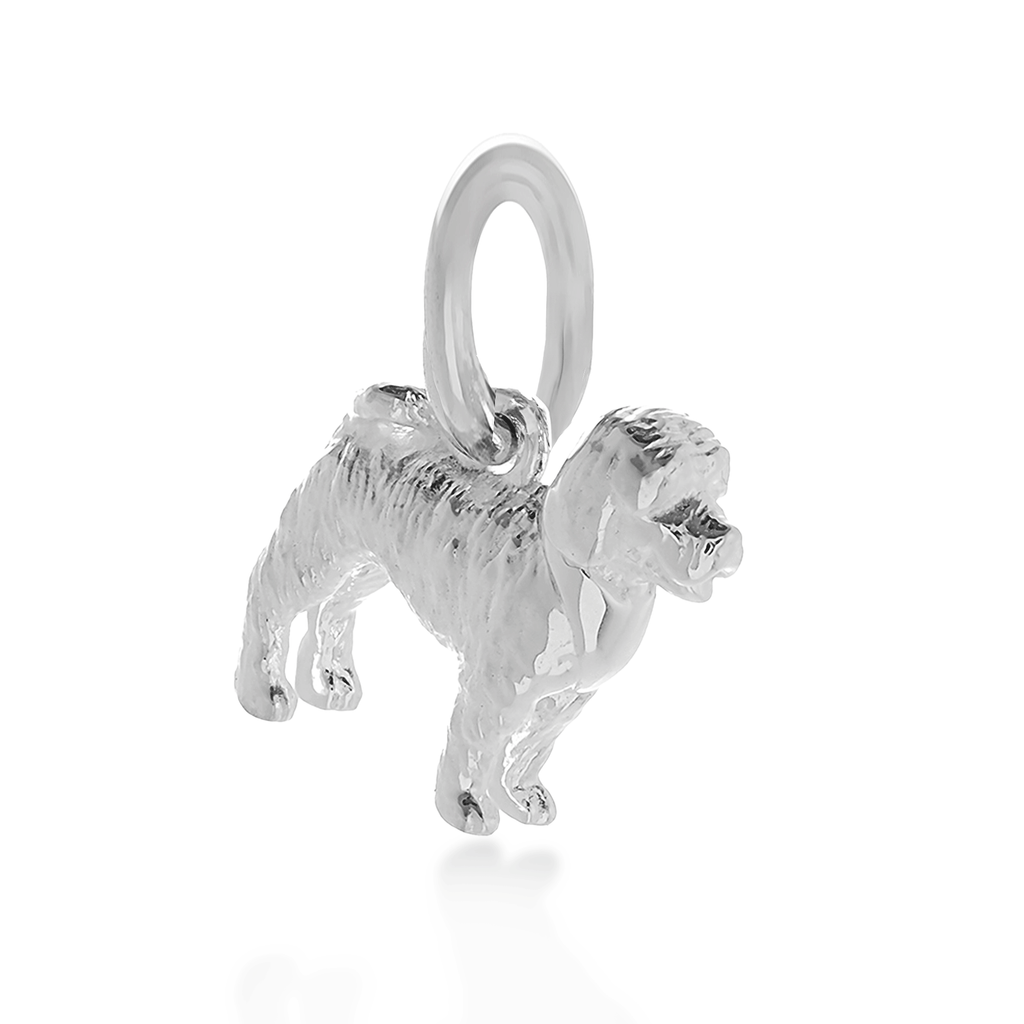 Cockapoo Silver Dog Charm