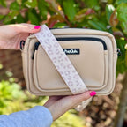 Crossbody Dog Walking Bag - Vegan Leather Tan