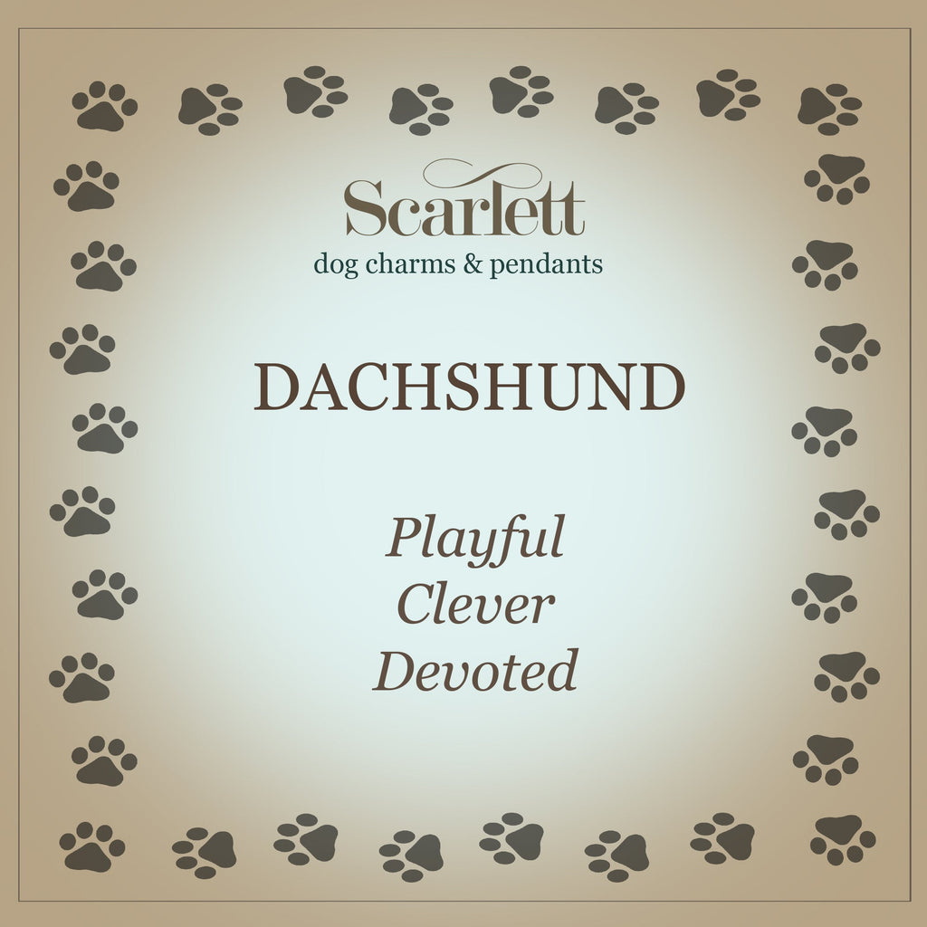 Dachshund Silver Dog Charm
