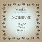 Dachshund Silver Dog Charm
