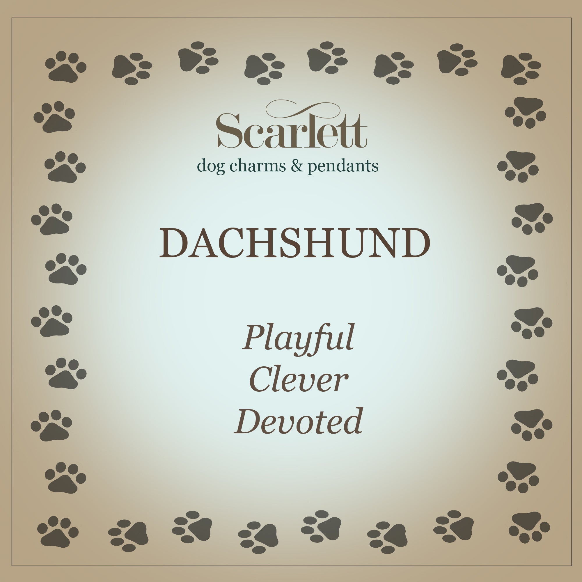 Dachshund Silver Dog Charm