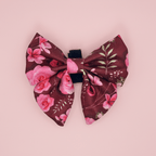Dog Sailor Bow -  Burgundy Bloom