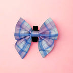 Dog Sailor Bow -  Pink Tartan