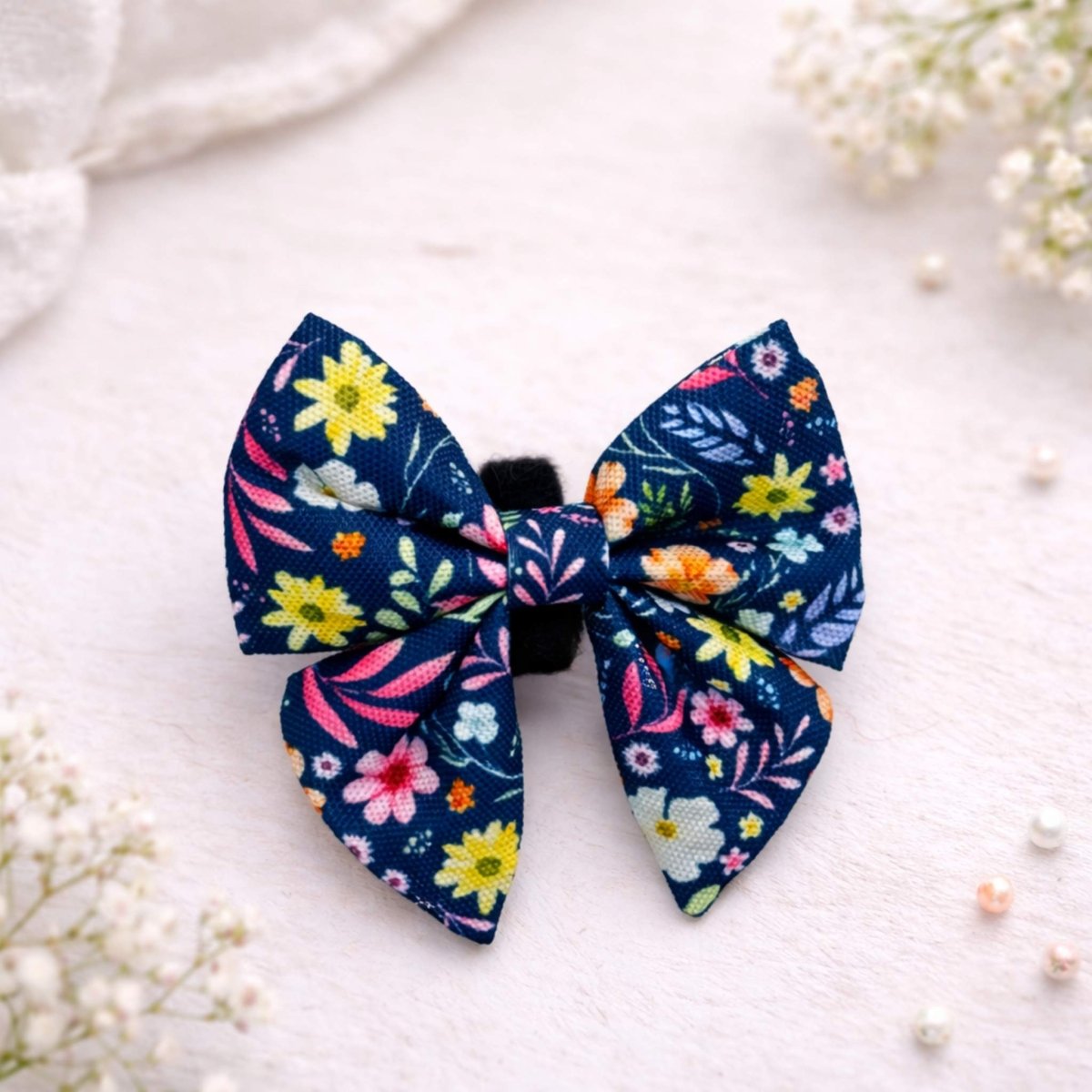 Dog Sailor Bow -  Summer Meadow