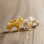 German Shepherd Silver Dog Charm