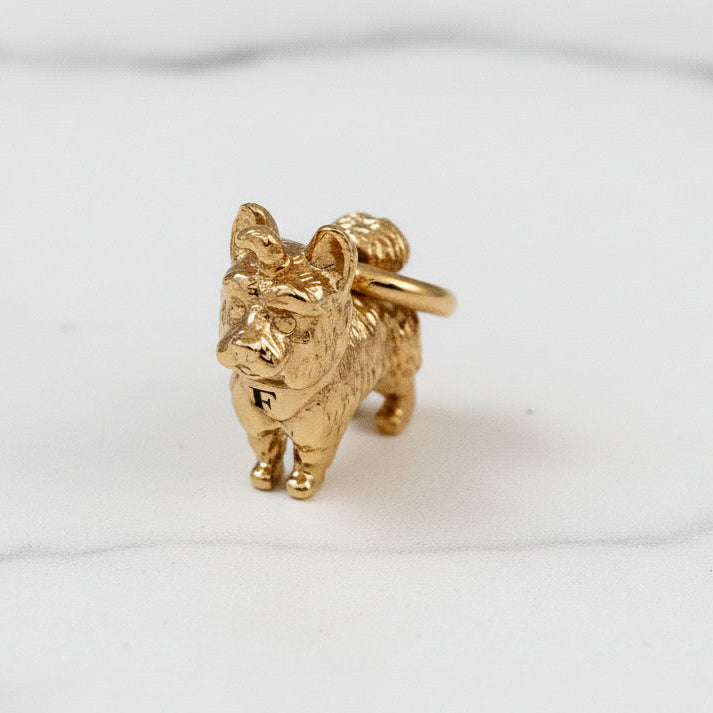 Yorkshire Terrier Silver Dog Charm