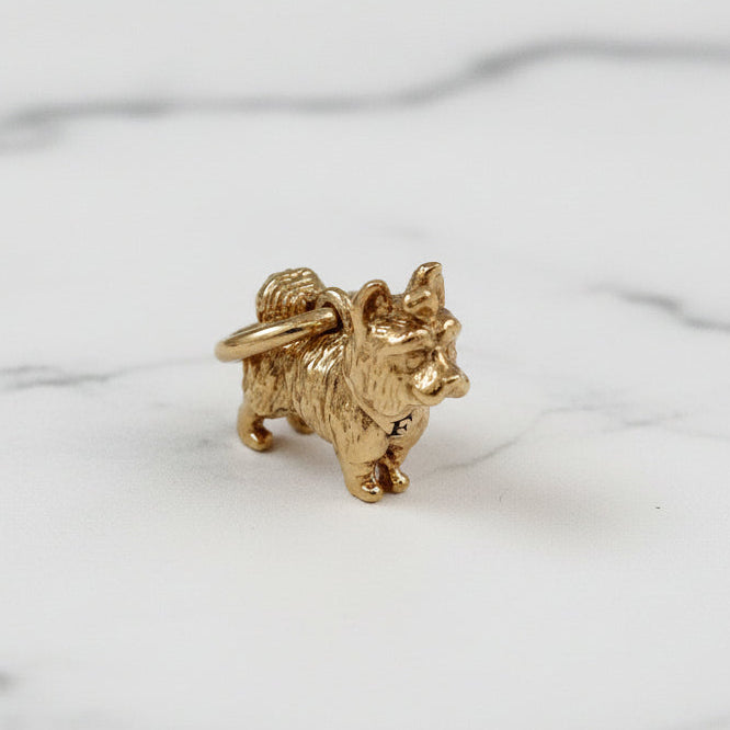 Yorkshire Terrier Silver Dog Charm