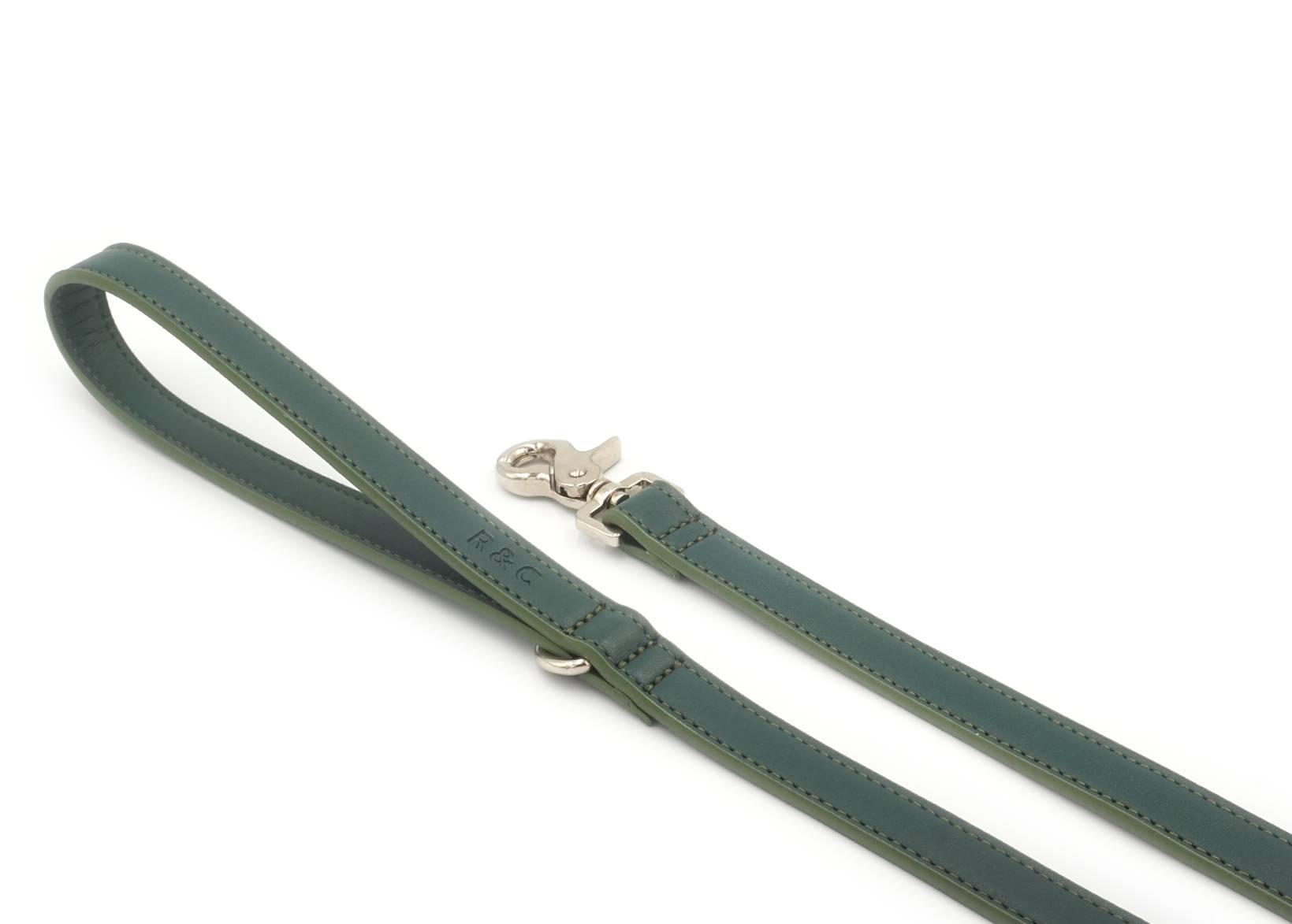 Green Leather Dog Lead