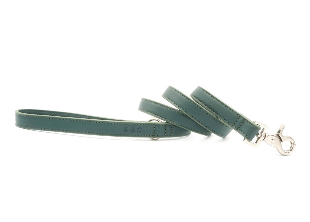 Green Leather Dog Lead