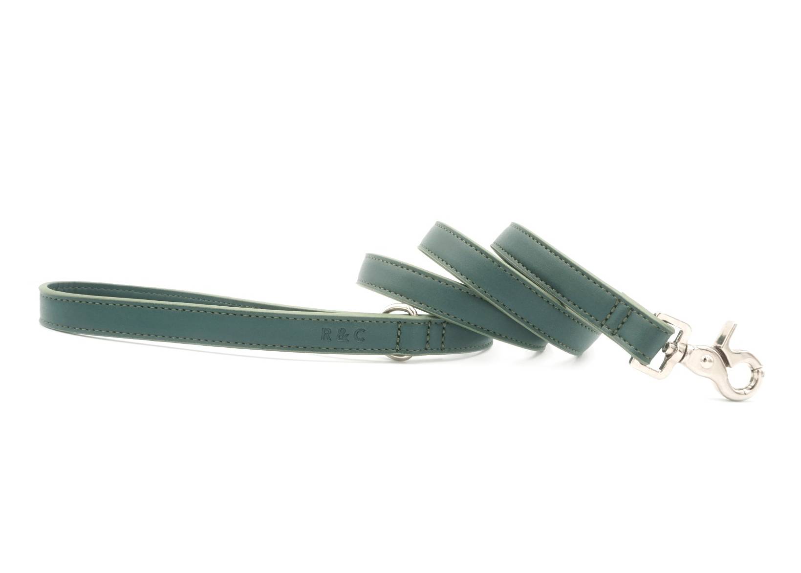 Green Leather Dog Lead