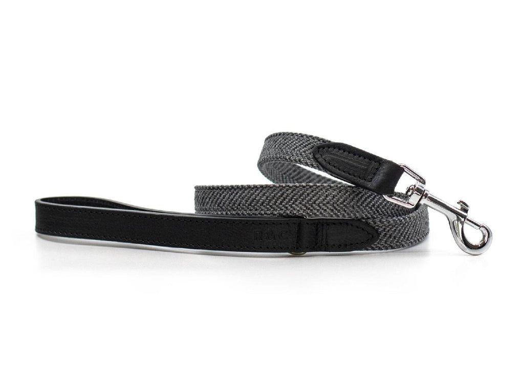 Herringbone & Leather Lead - Balmoral