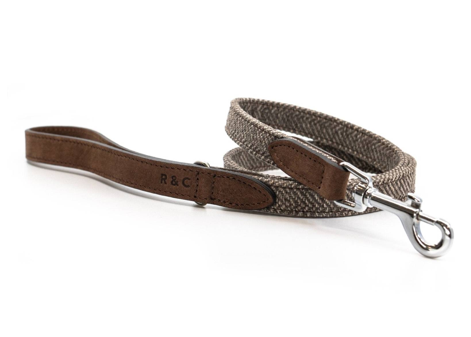 Herringbone & Leather Lead - Lincoln