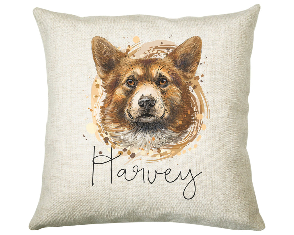 Personalised Corgi Cushion Gift Printed Name Design - Cushion Throw Pillow Gift For Dog Lover Dog Mum Dad CS308