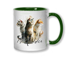 Cat Gift For Cat Lovers - Personalised Coffee Mug with Name - Cat Themed Gift for Cat Owner - Gift for Girls - Watercolour Warrior  MGZ546