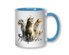 Cat Gift For Cat Lovers - Personalised Coffee Mug with Name - Cat Themed Gift for Cat Owner - Gift for Girls - Watercolour Warrior  MGZ546