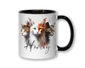 Cat Gift For Cat Lovers - Personalised Coffee Mug with Name - Cat Themed Gift for Cat Owner - Gift for Girls - Watercolour Warrior  MGZ549