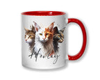 Cat Gift For Cat Lovers - Personalised Coffee Mug with Name - Cat Themed Gift for Cat Owner - Gift for Girls - Watercolour Warrior  MGZ549