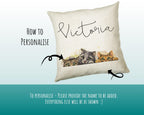 Personalised Cat Lover Cushion Gift Printed Name Design - Cushion Throw Pillow Gift For Boys Nursery Bedroom Birthday Christmas Gift CS039