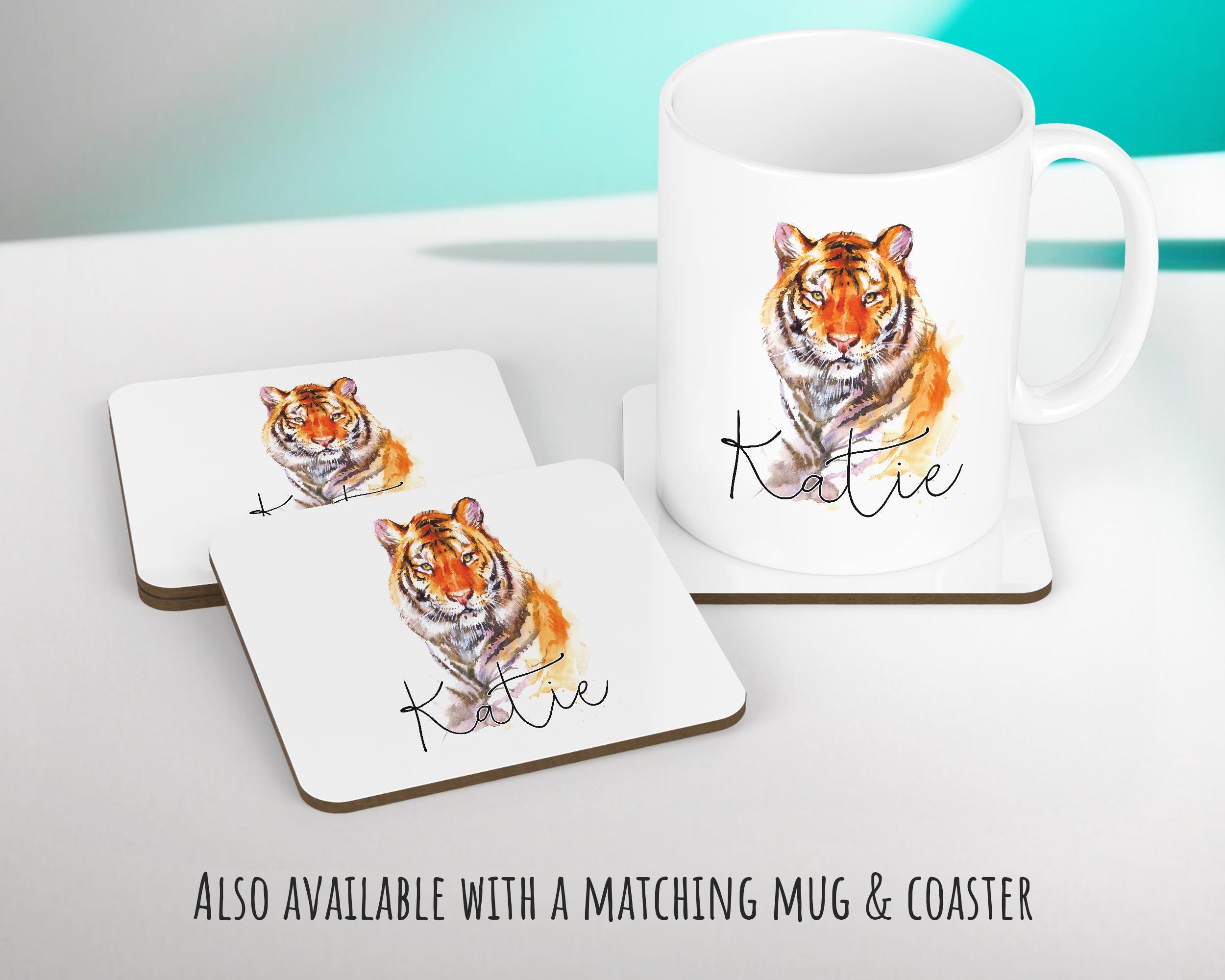 Personalised Tiger Cushion Gift Printed Name Design Big Cat Cushion Throw Pillow Gift For Mum Dad Friend Bedroom Birthday Gift CS139