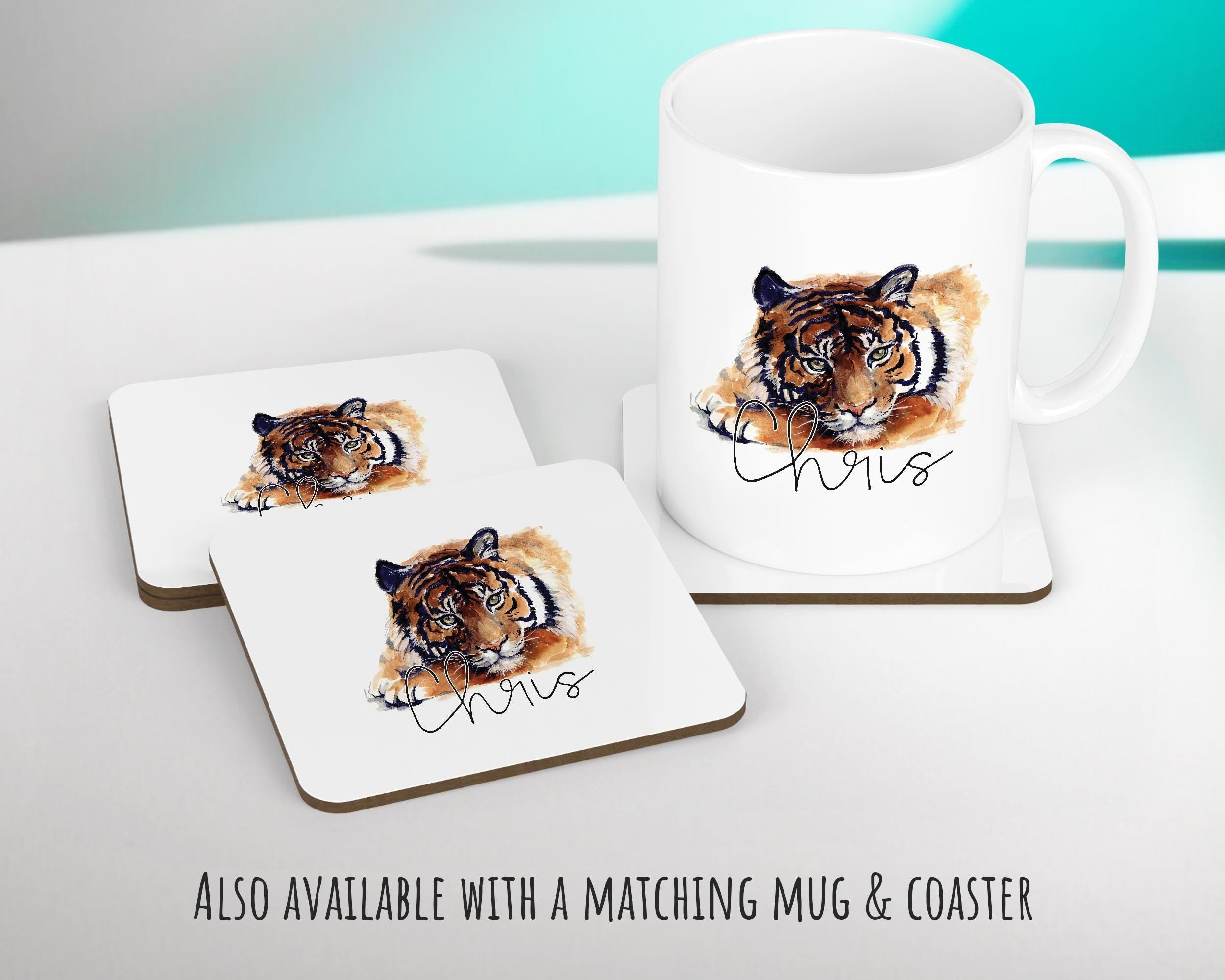 Personalised Tiger Cushion Gift Printed Name Design Big Cat Cushion Throw Pillow Gift For Mum Dad Friend Bedroom Birthday Gift CS138