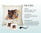 Personalised Tiger Cushion Gift Printed Name Design Big Cat Cushion Throw Pillow Gift For Mum Dad Friend Bedroom Birthday Gift CS138