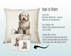 Personalised Old English Sheep Dog Dog Cushion Gift Printed Name Design - Cushion Throw Pillow Gift -Bedroom Birthday Christmas Gift CS560