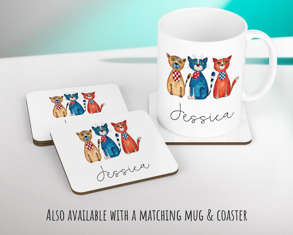 Personalised Cat Lover Cushion Gift Printed Name Design - Cushion Throw Pillow Gift For Boys Nursery Bedroom Birthday Christmas Gift CS041
