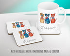 Personalised Cat Lover Cushion Gift Printed Name Design - Cushion Throw Pillow Gift For Boys Nursery Bedroom Birthday Christmas Gift CS041