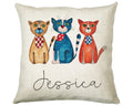 Personalised Cat Lover Cushion Gift Printed Name Design - Cushion Throw Pillow Gift For Boys Nursery Bedroom Birthday Christmas Gift CS041