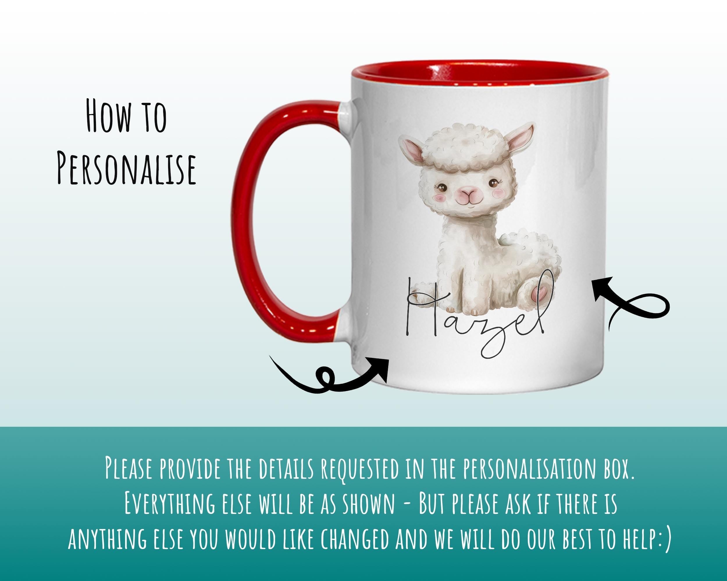 Personalised Lamb Gift Mug - Ceramic Coffee Tea Hot Chocolate Mug Gift for Sheep Lovers - Secret Santa Gift Spring Farm Animals MG0861