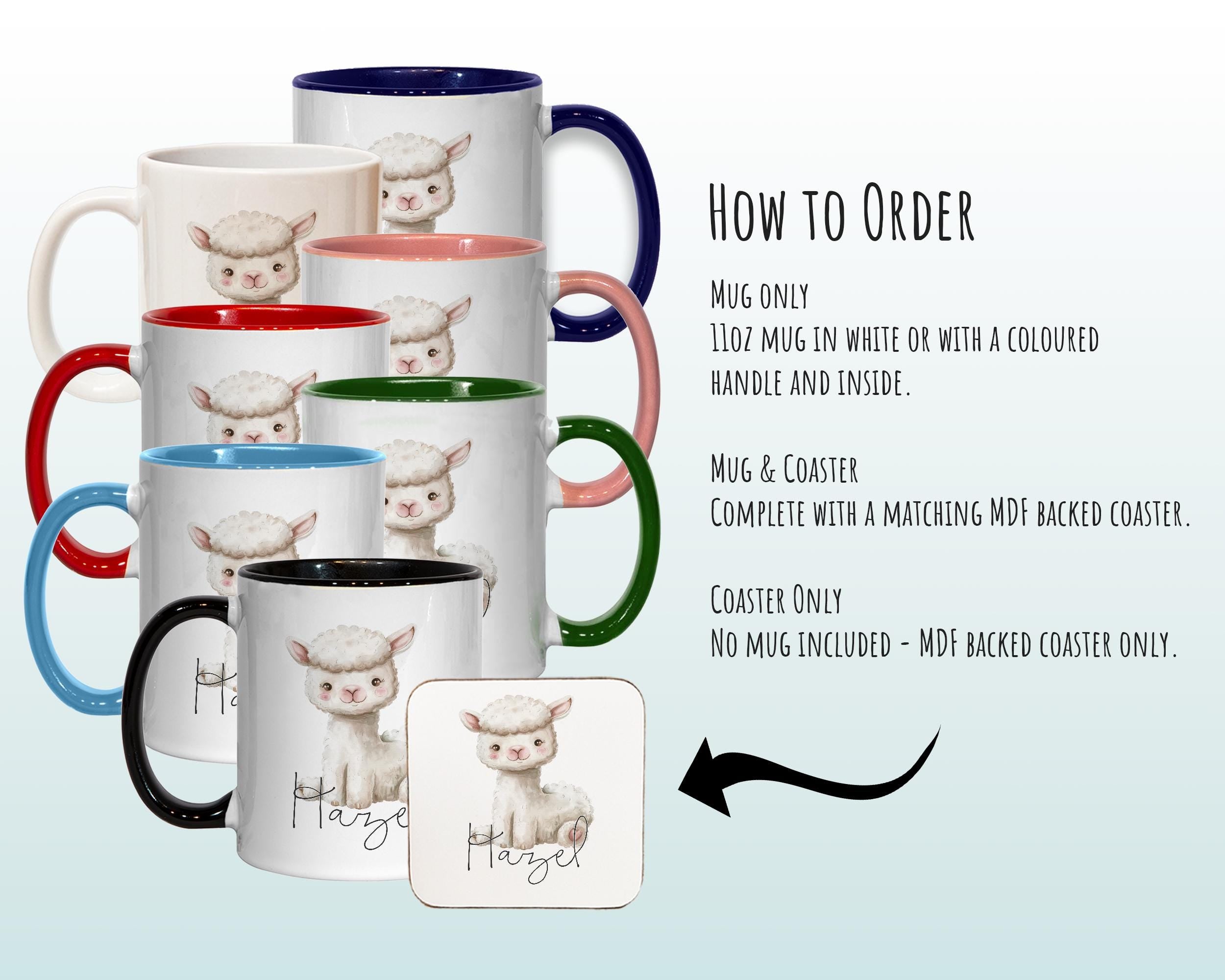 Personalised Lamb Gift Mug - Ceramic Coffee Tea Hot Chocolate Mug Gift for Sheep Lovers - Secret Santa Gift Spring Farm Animals MG0861