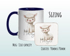 Personalised Lamb Gift Mug - Ceramic Coffee Tea Hot Chocolate Mug Gift for Sheep Lovers - Secret Santa Gift Spring Farm Animals MG0861