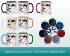 Personalised Cat Lovers Gift Mug - Ceramic Coffee Tea Chocolate Mug Coaster Cat Couple Design for Cat Owner Cat Mum Dad Secret Santa MG0891