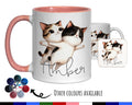 Personalised Cat Lovers Gift Mug - Ceramic Coffee Tea Chocolate Mug Coaster Cat Couple Design for Cat Owner Cat Mum Dad Secret Santa MG0891