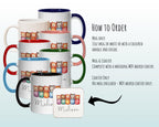 Personalised Cat Lovers Gift Mug - Ceramic Coffee Tea Chocolate Mug Coaster Sleeping Cats Design for Cat Owner Cat Mum Secret Santa MG0893