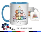 Personalised Cat Lovers Gift Mug - Ceramic Coffee Tea Chocolate Mug Coaster Cat Tower Tree Design for Cat Owner Cat Mum Secret Santa MG0895