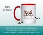 Personalised Cat Lovers Gift Mug - Ceramic Coffee Tea Chocolate Mug Coaster - Peeping Cat Design for Cat Mum Dad Owner Secret Santa MG0899