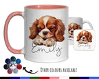Personalised King Charles Spaniel Gift Mug - Ceramic Coffee Tea Chocolate Mug Coaster Spaniel Design Dog Mum Dad Owner Secret Santa MG0912